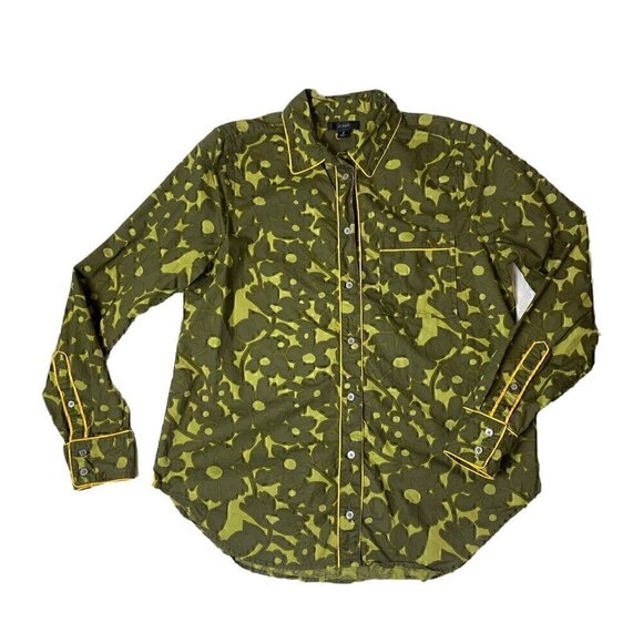 J Crew Floral Print Button Blouse - Picture 1 of 4